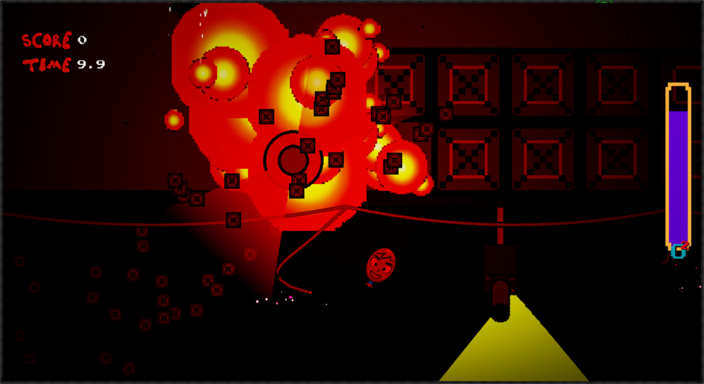 Screenshot of BalloonMan and exploding walls